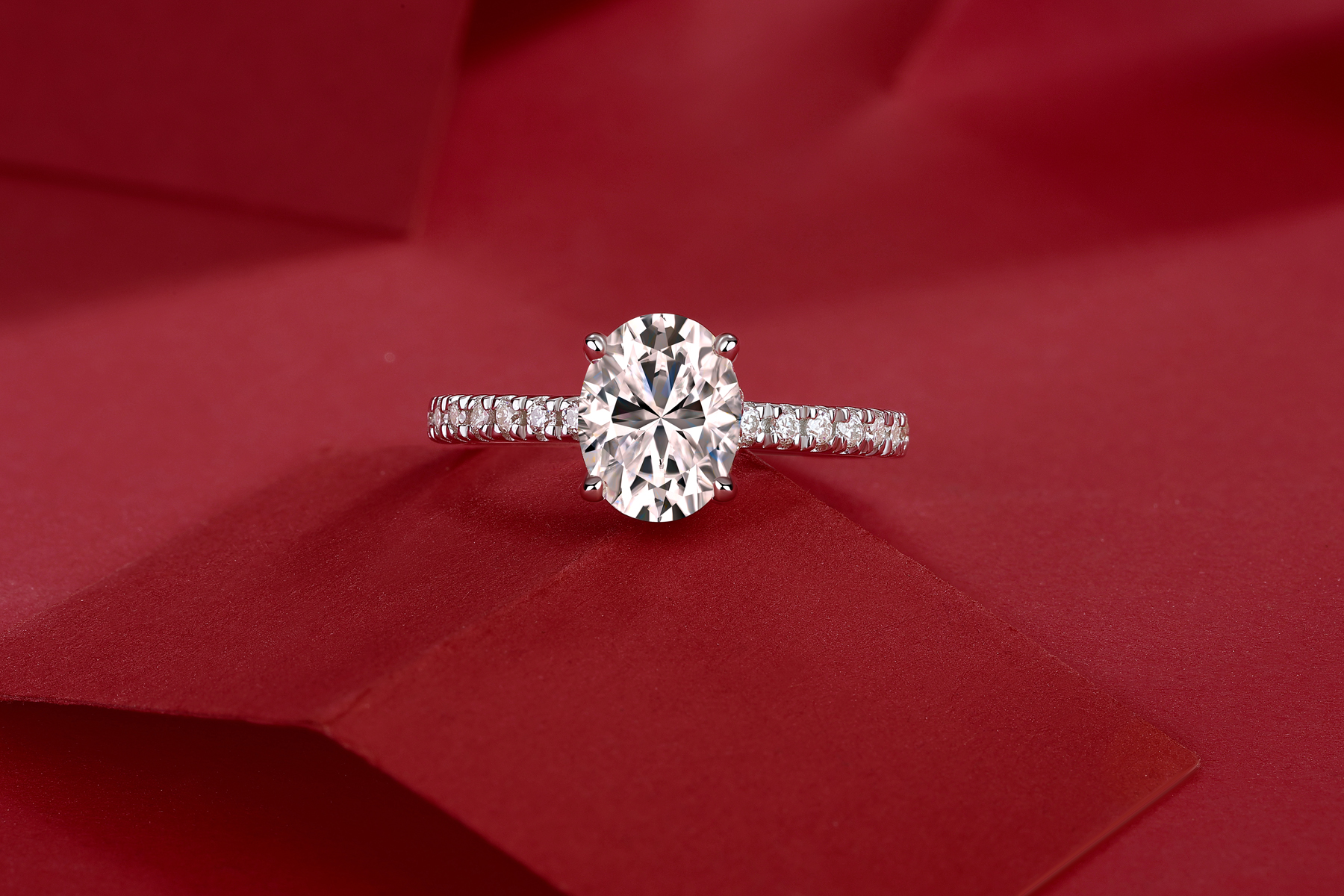 Cinderella - Set With Top-quality Moissanite, Silver And Platinum-plated Diamond Wedding