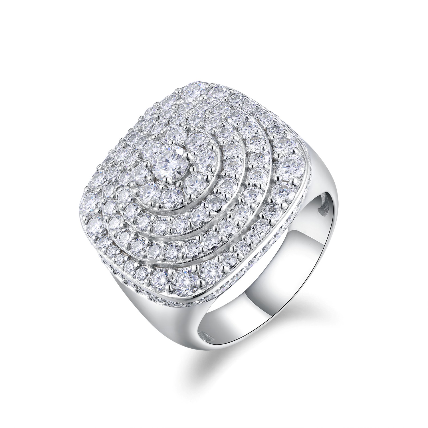 The Divine Revelation Ring - Set With Top-quality Moissanite, Silver And Platinum-plated