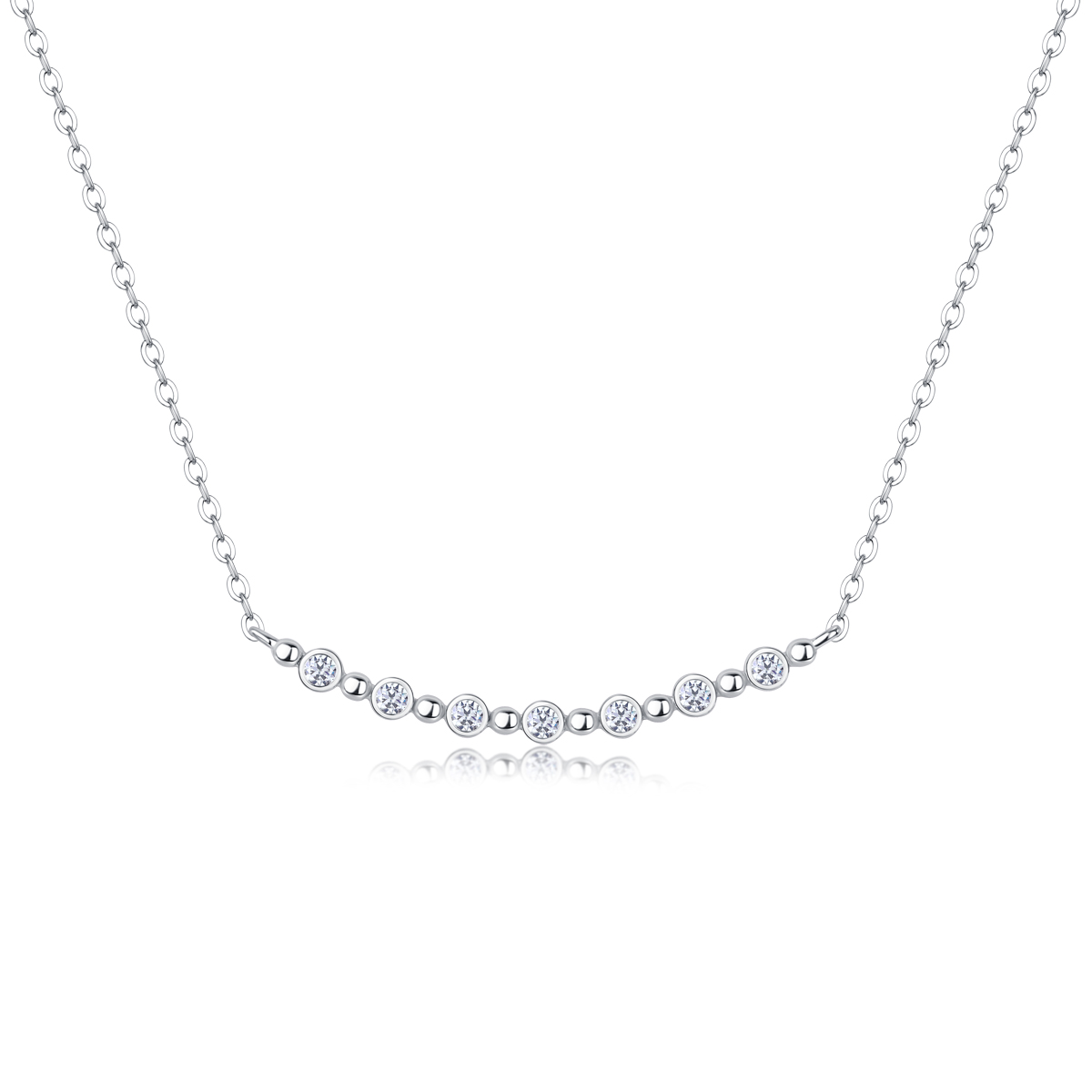 White Moon Stars - A Fashionable And Light Luxury Jewelry Pendant Necklace Set With